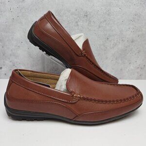 Deer Stags Mens Drive Memory Foam Loafers Size 8.5W Wide Simulated Leather